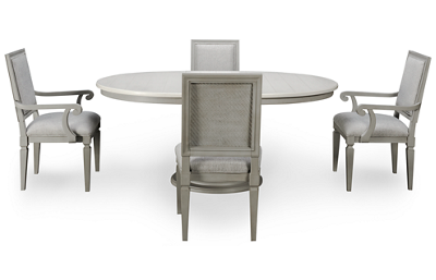 Summer Hill Gray 5 Piece Dining Set with Leaf