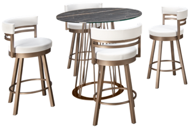 Calypso 5 Piece Counter Height Dining Set