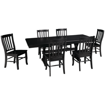 Quails Run 7 Piece Dining Set with Leaf