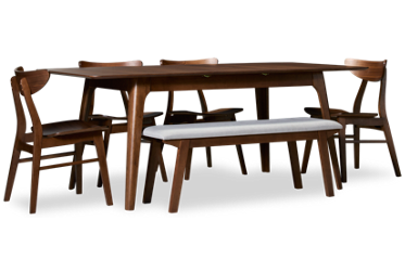 Uptown 6 Piece Dining Set with Leaf