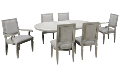 Universal Summer Hill Gray 7 Piece Dining Set with Leaf