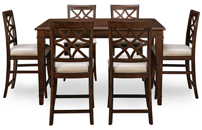 Trisha Yearwood Home 7 Piece Counter Height Dining Set with Leaf
