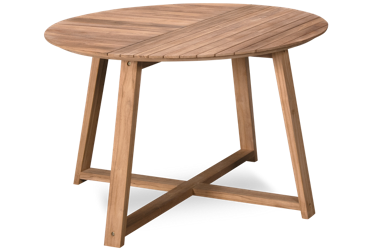 Agate 48" Round Table - Timeless Design - Solid Kiln and Air-Dried Teak - Unique Round Top - Sturdy X-Base