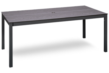 Chalfonte 72" Rectangular Dining Table - Durable Durabond Slatted Top - Weather Resistant - Sturdy Aluminum Legs - Center Umbrella Opening