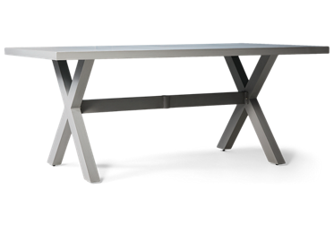 Half Moon Beach 71" Rectangular Dining Table - Durable Powder-Coated Aluminum - Weather-Resistant