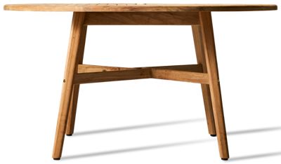 Padang Round Dining Table - Solid Teak - Spacious Design - Center Hole for Umbrella - Timeless Aesthetic
