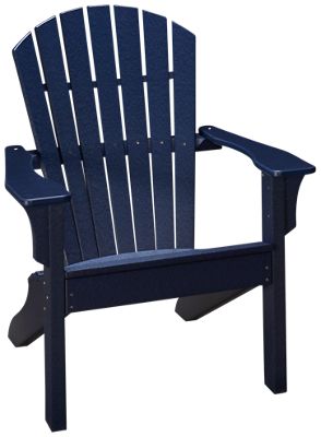 Adirondack Shellback Chair - Ergonomic Design - Durable High-Density Polyethylene - Charming Country Flair