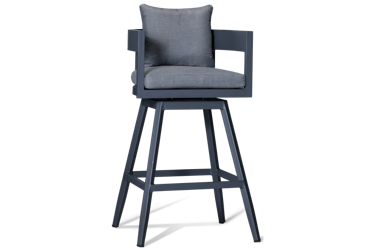 Menorca Swivel Bar Stool - 30" Seat Height - Sleek Contemporary Silhouette - Weather Resistant