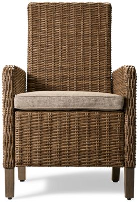Laguna Heights Arm Chair - All-Weather Resin Wicker - Durable Aluminum Frame - Nuvella Performance Fabric Seat Cushion