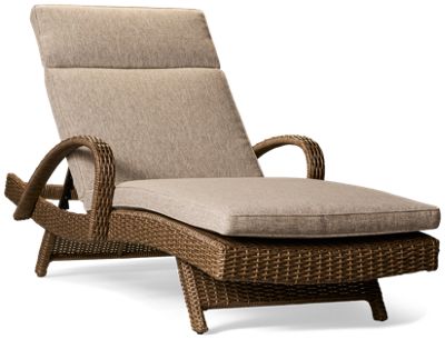 Laguna Heights Chaise Lounge - All-Weather Resin Wicker - Durable Aluminum Frame - Nuvella Performance Fabric Cushions