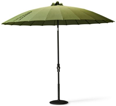 Canopy 10' Shanghai Tilt Umbrella - Adjustable Tilt Feature - Durable Powder-Coated Aluminum Pole - Robust Round Ridged Base - Quick-Drying Canopy Fabric