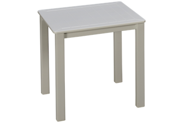 Belle Isle Square End Table - Classic Adirondack Slats - Sturdy Aluminum Legs - High-Density Polyethylene