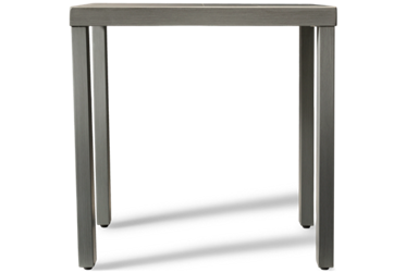 Half Moon Beach End Table - Contemporary Design - Durable Powder Coated Aluminum - Weather Resistant