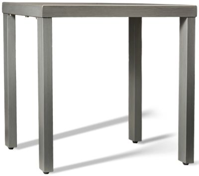 Half Moon Beach End Table - Contemporary Design - Durable Powder Coated Aluminum - Weather Resistant