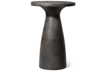 Collins Outdoor 19" End Table - Round Top - Sculpted Pedestal Base - Transitional Design