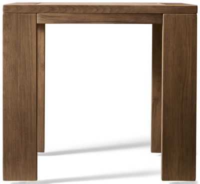 Seal Beach End Table - Contemporary Design - Durable Powder-Coated Aluminum - Faux Stone Inset