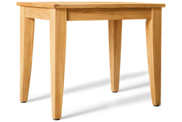 Solerno End Table - Stylish Slatted Top - Tapered Legs For Stability - Sustainable Teak - Durable Construction