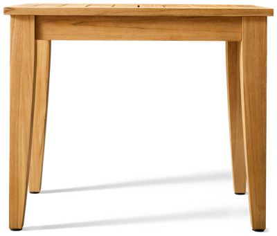 Solerno End Table - Stylish Slatted Top - Tapered Legs For Stability - Sustainable Teak - Durable Construction