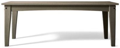 Cove Beach Coffee Table - Chic Contemporary Design - Slatted Top - Sturdy Tapered Square Legs - Versatile Grey Finish - Durable High-Density Polyethylene
