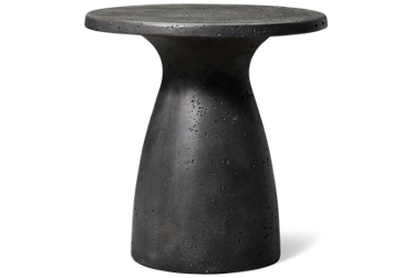 Collins Outdoor 16" End Table - Round Top - Sculpted Pedestal Base - Transitional Design