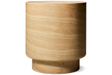 McKenna Outdoor End Table - Tray-Style Top - Cylindrical Silhouette