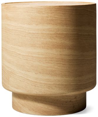 McKenna Outdoor End Table - Tray-Style Top - Cylindrical Silhouette