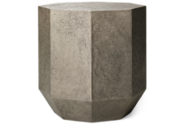 Morse Outdoor End Table - Octagonal Silhouette - Textured Surface
