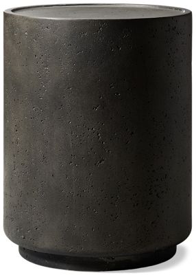 Darsa 18" Outdoor End Table - Tray-Style Top - Modern Sculptural Design