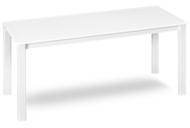 Belle Isle Coffee Table - Classic Adirondack Slats - Rectangular Top - Sturdy Square Legs - High Density Polyethylene