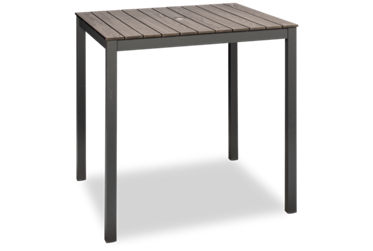 Chalfonte Square Counter Height Table - Weather-Resistant Slatted Top - Sturdy Aluminum Legs - Umbrella Opening - Stylish Traditional Design