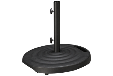 Monaco 100 lb. Base With Casters - Durable Cast Aluminum - Sleek Black Powder-Coated Finish - Convenient Casters For Easy Mobility
