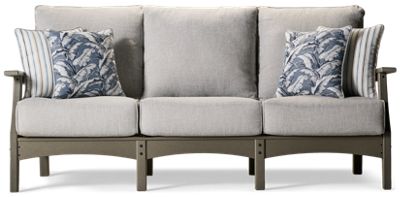 Cove Beach Sofa - Chic Contemporary Design - High-Performance Nuvella Cushions - Versatile Grey Finish - Durable High-Density Polyethylene