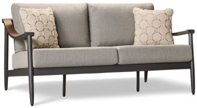 Ocean Beach Loveseat - Includes Two Coordinating Toss Pillows - Rust-Resistant Finish - Easy-to-Clean Nuvella+™ Fabric