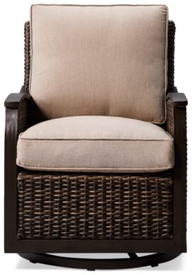 Trenton Swivel Lounge Chair - Sturdy Aluminum Frame - Elegant Resin Wicker Detailing - Slim Armrests - Comfortable Cushions