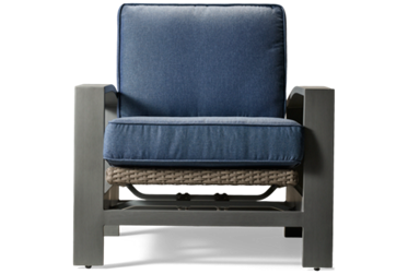 Half Moon Beach Rocking Lounge Chair - Woven Resin Wicker - Powder-Coated Aluminum Frame - High-Performance Nuvella Cushions - Gentle Rocking Motion
