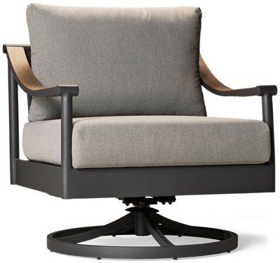 Ocean Beach Swivel Lounge Chair - Rust-Resistant Finish - Easy-to-Clean Nuvella+™ Fabric - 360-Degree Swivel