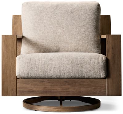 Seal Beach Swivel Lounge Chair - 360-Degree Swivel Action - Durable Aluminum Frame - Fade-Resistant Cushions