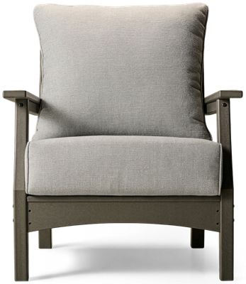 Cove Beach Lounge Chair - Chic Contemporary Design - High-Performance Nuvella Cushions - Versatile Grey Finish - Durable High-Density Polyethylene