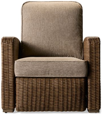 Laguna Heights Recliner - All-Weather Resin Wicker - Durable Aluminum Frame - Modern Track Arms - Nuvella Performance Fabric Cushions