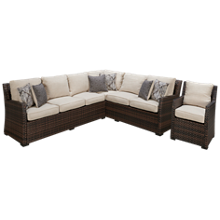 Ashley Easy Isle Sectional with 1 Chair
