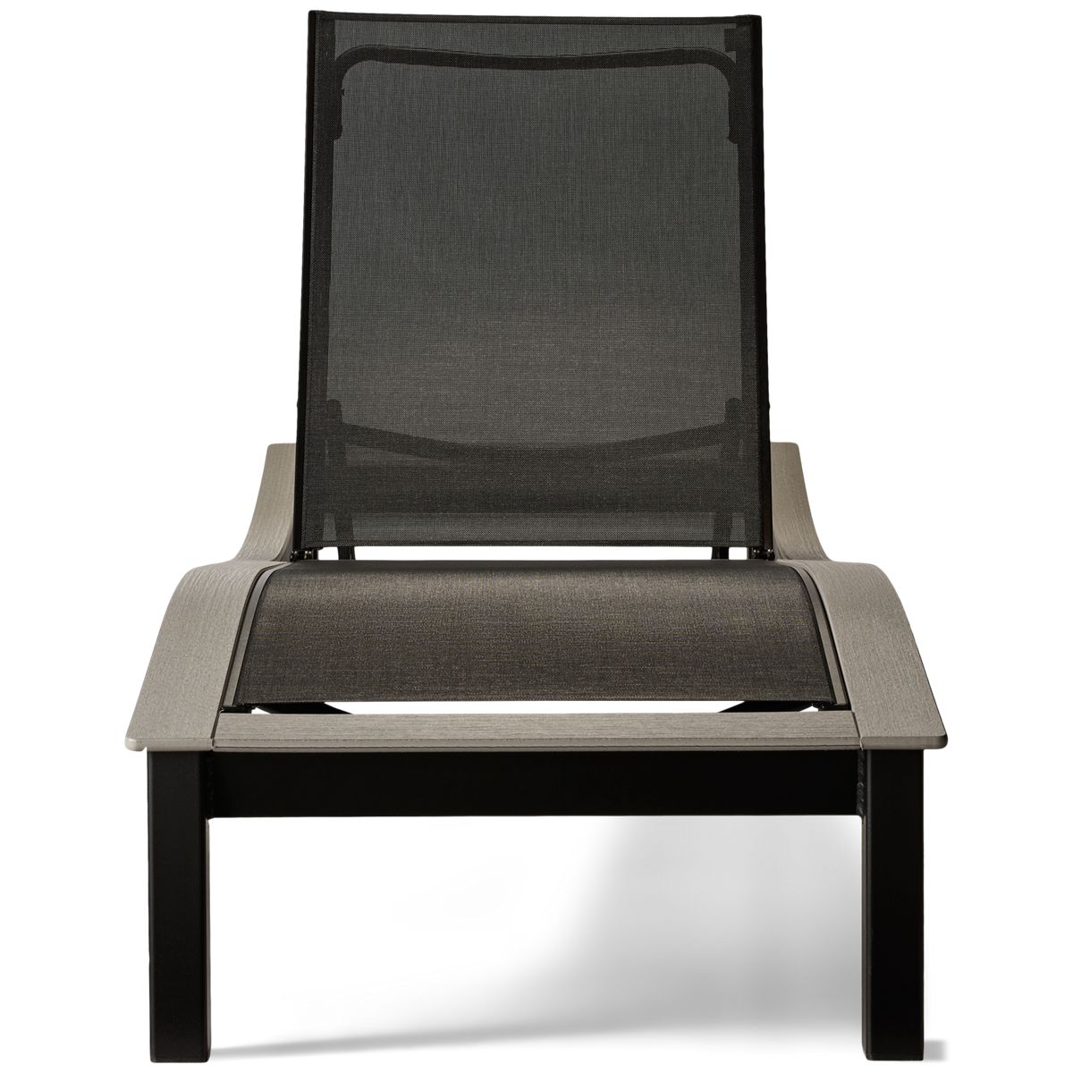 Telescope Casual Furniture Bazza Armless Chaise Lounge - Elegant Black Cover - Durable High-Density Polyethylene Frame - Lightweight Design