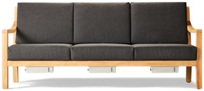 Solerno Heated Sofa - Sustainable Teak Frame - Sunbrella® Performance Cushions - 5 Adjustable HeatTech™ Settings - Lasts Up to 10 Hours