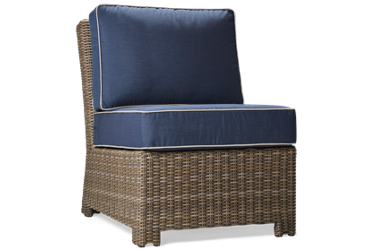 Bainbridge Armless Lounge Chair - Outdoor Durability - Resilient Resin Wicker - Fade-Resistant Cushions - 100% Sunbrella Acrylic