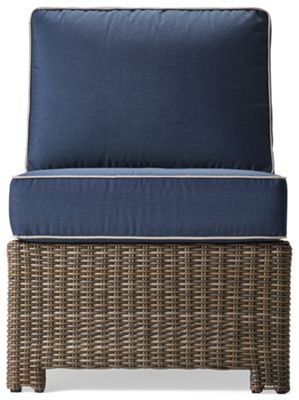 Bainbridge Armless Lounge Chair - Outdoor Durability - Resilient Resin Wicker - Fade-Resistant Cushions - 100% Sunbrella Acrylic