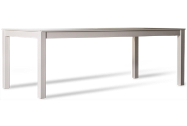 Belle Isle Dining Table - Sleek Rectangular Slatted Top - Durable All-Weather High Density Polyethylene Top - Sturdy Aluminum Base