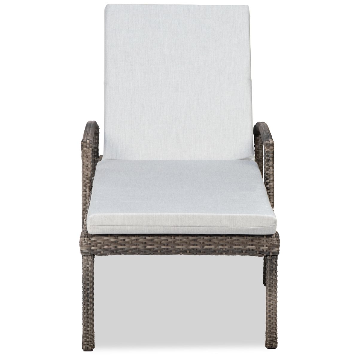 NorthCape Chalfonte Chaise Lounge - Sturdy Woven Construction - Cozy Polyester-Wrapped Cushions - Adjustable Backrest - Weather-Resistant Frame