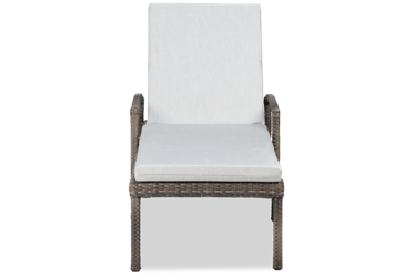 Chalfonte Chaise Lounge - Sturdy Woven Construction - Cozy Polyester-Wrapped Cushions - Adjustable Backrest - Weather-Resistant Frame