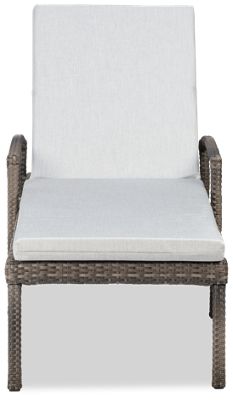 Chalfonte Chaise Lounge - Sturdy Woven Construction - Cozy Polyester-Wrapped Cushions - Adjustable Backrest - Weather-Resistant Frame