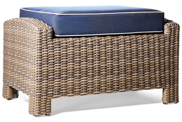 Bainbridge Ottoman - Weather-Resistant Materials - Sturdy Powder-Coated Aluminum Frame - 100% Sunbrella Acrylic Cover