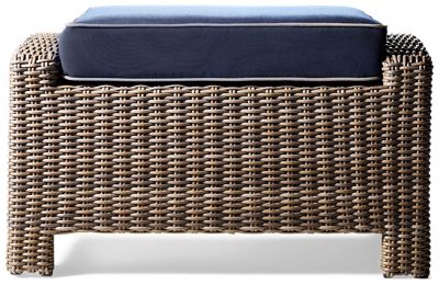 Bainbridge Ottoman - Weather-Resistant Materials - Sturdy Powder-Coated Aluminum Frame - 100% Sunbrella Acrylic Cover